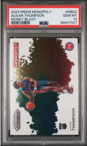 Ausar Thompson 2023 Prizm Monopoly Money Blast front